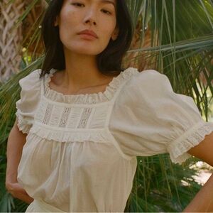 NWOT Doen Frances top in Salt, never worn, XS